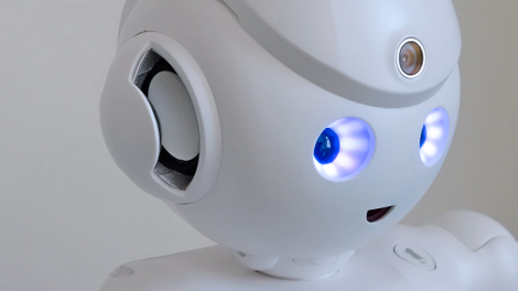 A speaker on either side of the robot’s head produce decent sound, but can’t compete with the Amazon Echo or Google Home as a stereo replacement.